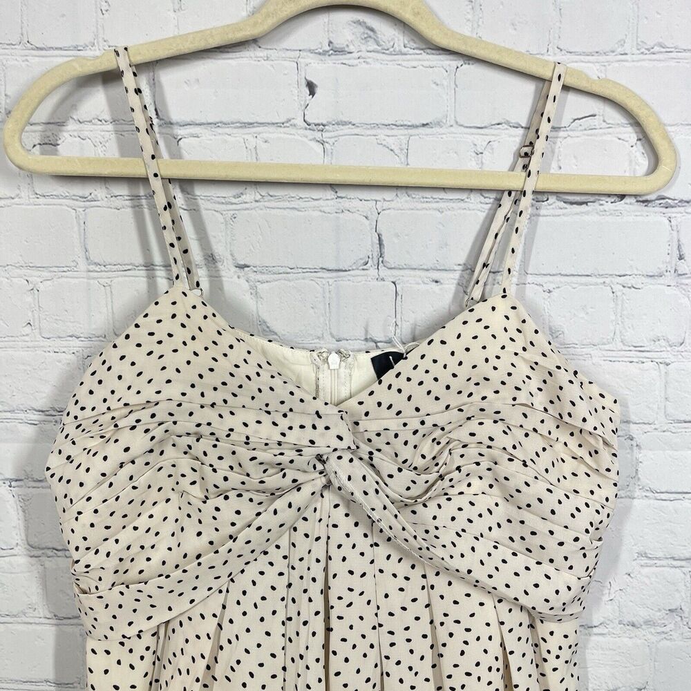 Lulus Jumpsuit Women Medium Ivory Polka Dot Wide Leg Loose Sweetheart Romantic - Picture 4 of 13